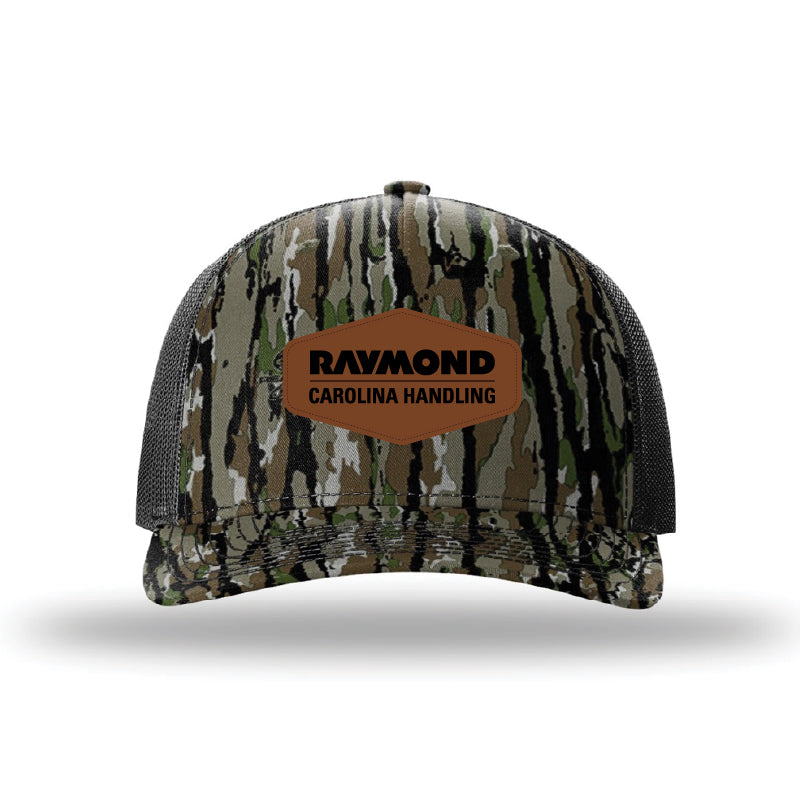 Richardson Leather Patch Trucker Cap - Realtree Camo / Black