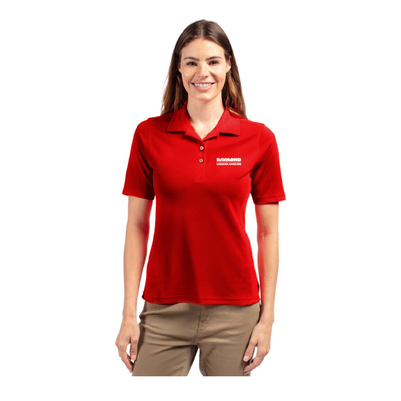 Women's Cutter & Buck Virtue Featherlight Pique Polo - Red