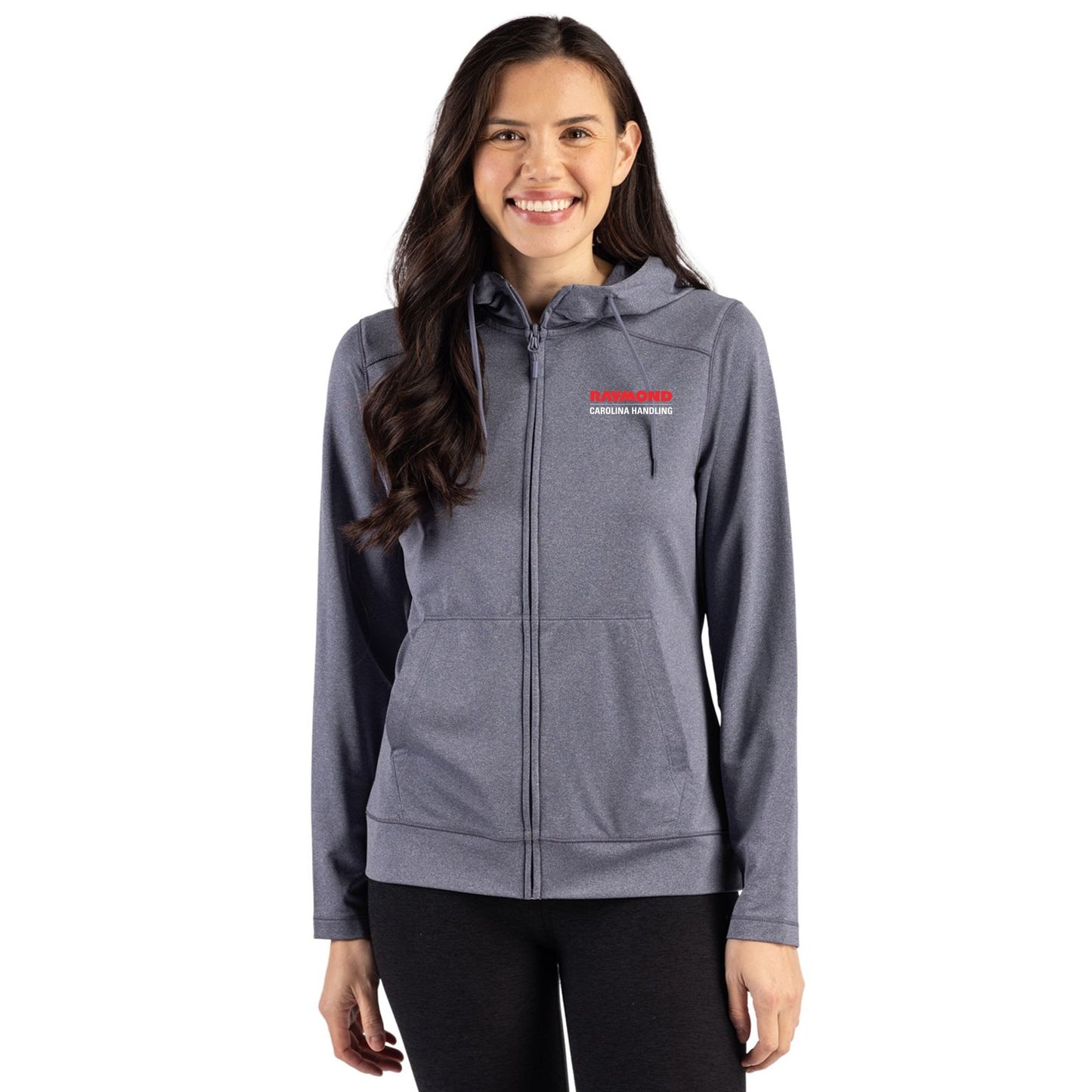 Women's Clique Dash Full Zip Hooded Sweatshirt - Navy Heather