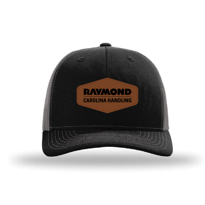 Richardson Leather Patch Trucker Cap - Charcoal / Black
