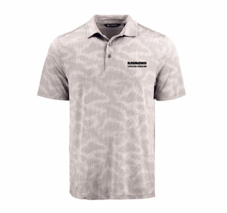Men's Cutter & Buck Coastline Camo Print Polo - Concrete