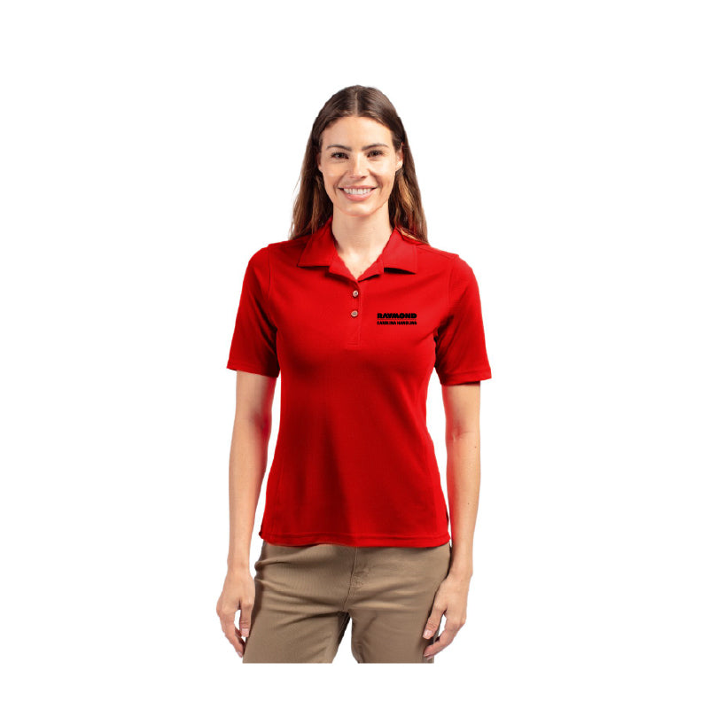 Women's Cutter & Buck Virtue Featherlight Pique Polo - Red