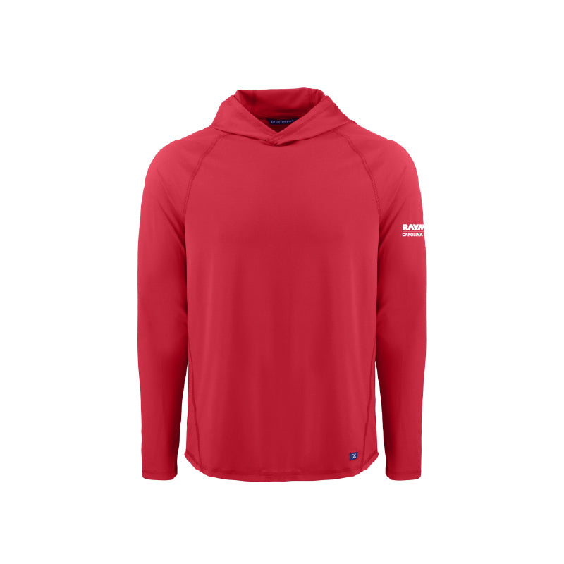 Men's Cutter & Buck Featherlight Stretch Hooded Pullover - Red