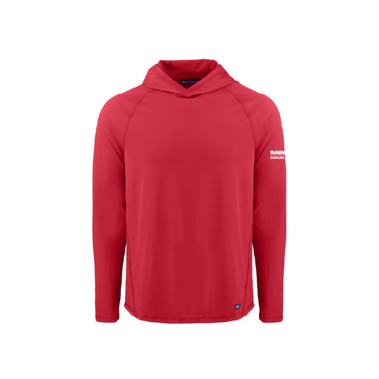 Men's Cutter & Buck Featherlight Stretch Hooded Pullover - Red