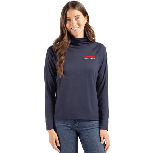 Women's Cutter & Buck Coastline Funnel Neck Pullover - Navy
