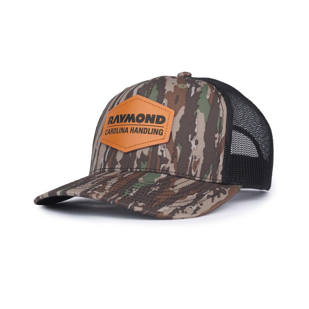 Richardson Leather Patch Trucker Cap - Realtree Camo / Black